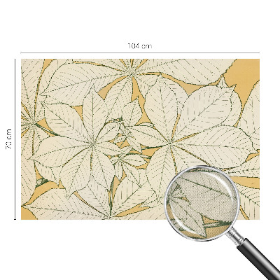 3D-Fototapete fürs Wohnzimmer Kastanienblätter