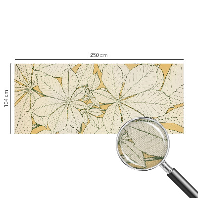 3D-Fototapete fürs Wohnzimmer Kastanienblätter