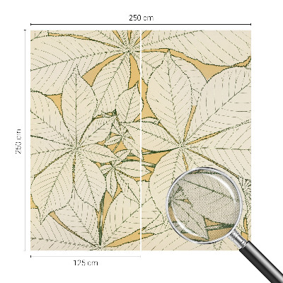 3D-Fototapete fürs Wohnzimmer Kastanienblätter