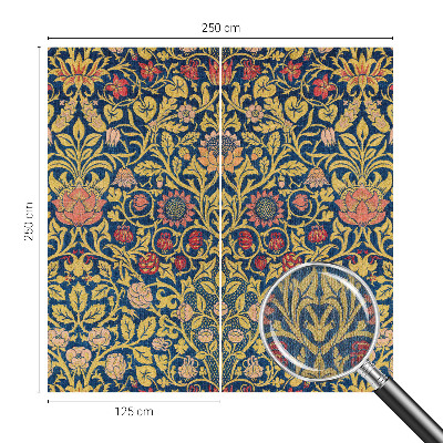 3D-Fototapete fürs Schlafzimmer Blumenmuster