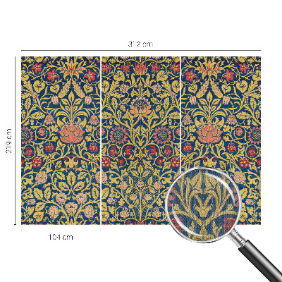 3D-Fototapete fürs Schlafzimmer Blumenmuster