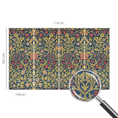 3D-Fototapete fürs Schlafzimmer Blumenmuster