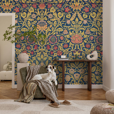 3D-Fototapete fürs Schlafzimmer Blumenmuster