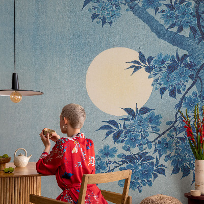 Fototapete nach Maß Blumenmond