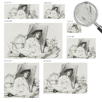 Motivtapete nach Maß Künstlerisches Porträt