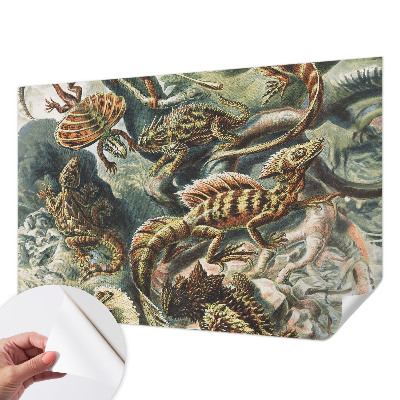 Vintage tapete Exotische Reptilien