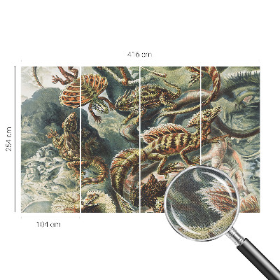 Vintage tapete Exotische Reptilien