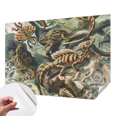 Vintage tapete Exotische Reptilien
