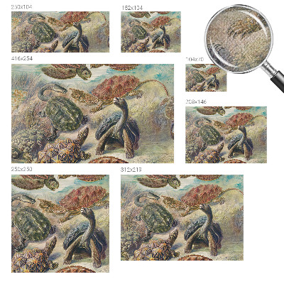 Selbstklebende Fototapete fürs Wohnzimmer Schildkrötenfauna