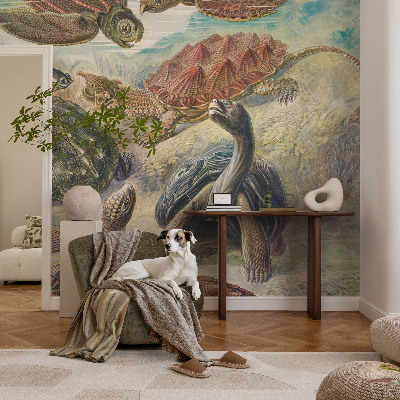 Selbstklebende Fototapete fürs Wohnzimmer Schildkrötenfauna