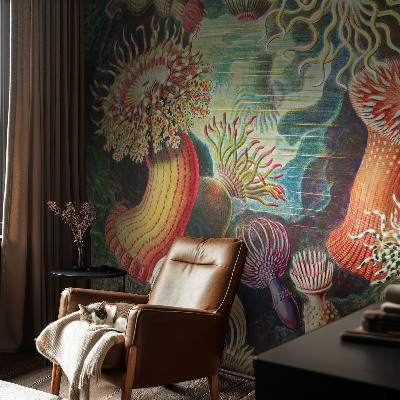 Selbstklebende Fototapete fürs Schlafzimmer Zieranemonen