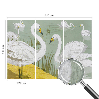 Selbstklebende Fototapete fürs Kinderzimmer Schwanensee