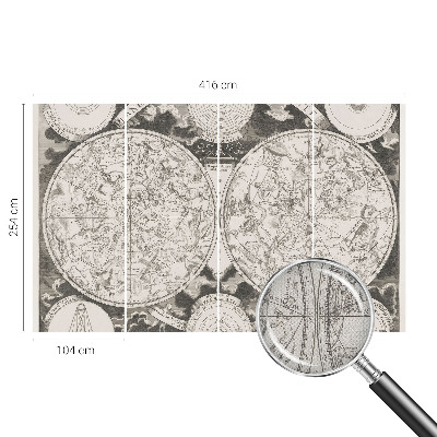 Fototapete in 3D-Optik Sternenkarte