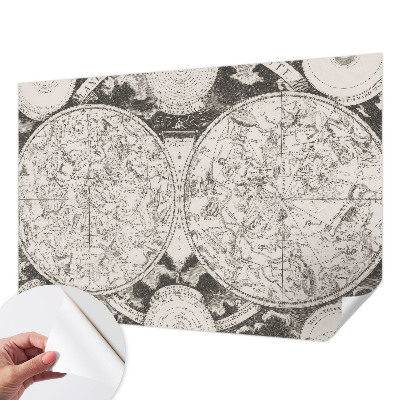 Fototapete in 3D-Optik Sternenkarte