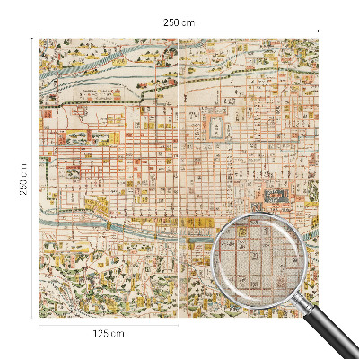 3D-Fototapete fürs Wohnzimmer Antike Karte