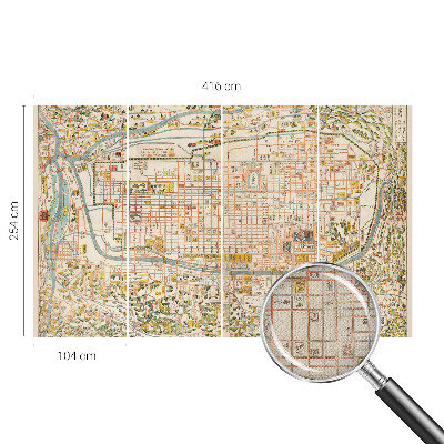 3D-Fototapete fürs Wohnzimmer Antike Karte