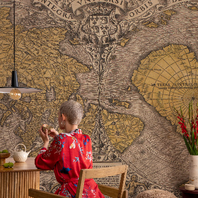 Moderne Fototapete nach Maß Historische Kartographie