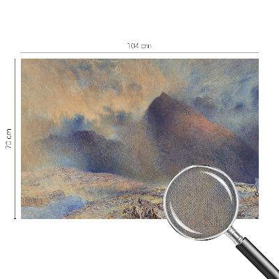 3D-Fototapete fürs Schlafzimmer Berglandschaft
