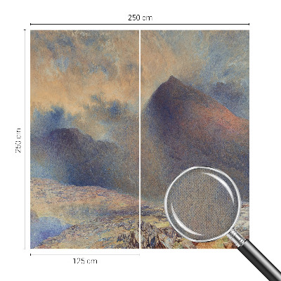 3D-Fototapete fürs Schlafzimmer Berglandschaft