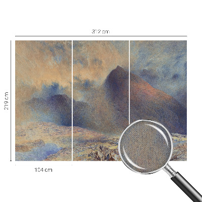 3D-Fototapete fürs Schlafzimmer Berglandschaft