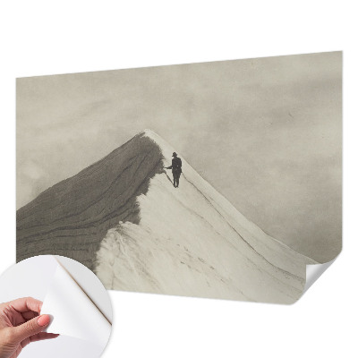 Vintage tapete Einsamer Bergsteiger