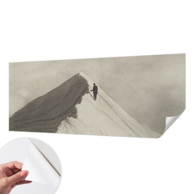 Vintage tapete Einsamer Bergsteiger