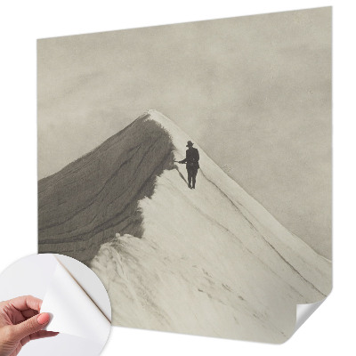 Vintage tapete Einsamer Bergsteiger
