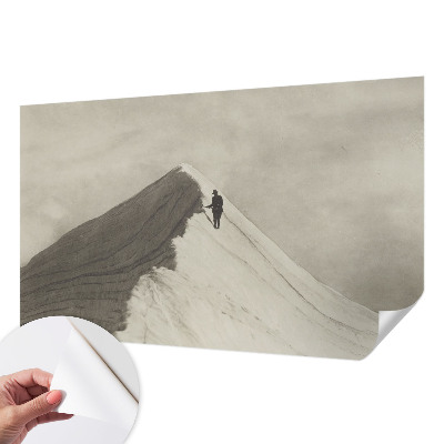 Vintage tapete Einsamer Bergsteiger