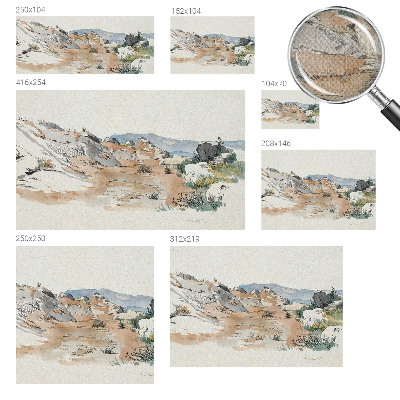 3D-Fototapete Felslandschaft
