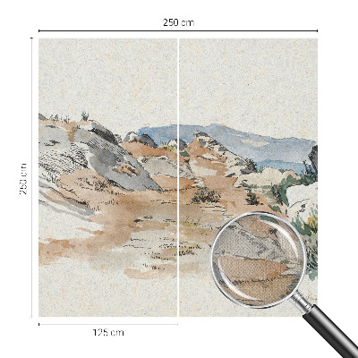 3D-Fototapete Felslandschaft