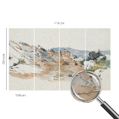 3D-Fototapete Felslandschaft