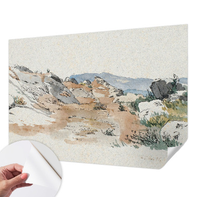 3D-Fototapete Felslandschaft