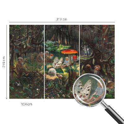 Selbstklebende Fototapete fürs Wohnzimmer Märchenwald