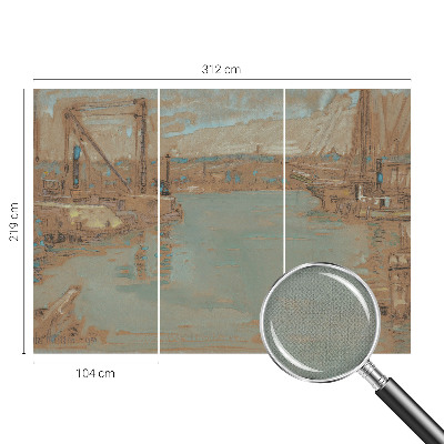 Fototapete in 3D-Optik Hafenansichten