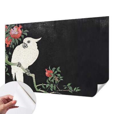 3D-Fototapete fürs Wohnzimmer Granatapfelpapagei