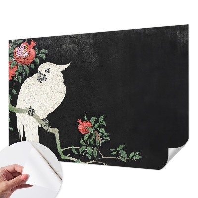 3D-Fototapete fürs Wohnzimmer Granatapfelpapagei