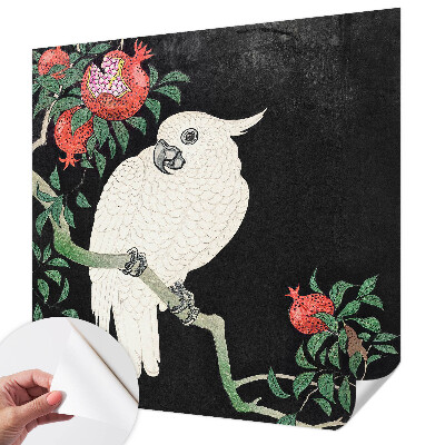 3D-Fototapete fürs Wohnzimmer Granatapfelpapagei