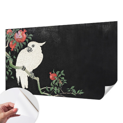 3D-Fototapete fürs Wohnzimmer Granatapfelpapagei