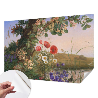 Selbstklebende Fototapete für die Wand Blumenidylle