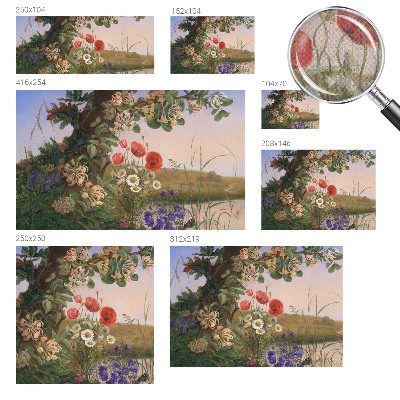 Selbstklebende Fototapete für die Wand Blumenidylle