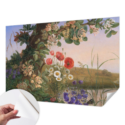 Selbstklebende Fototapete für die Wand Blumenidylle