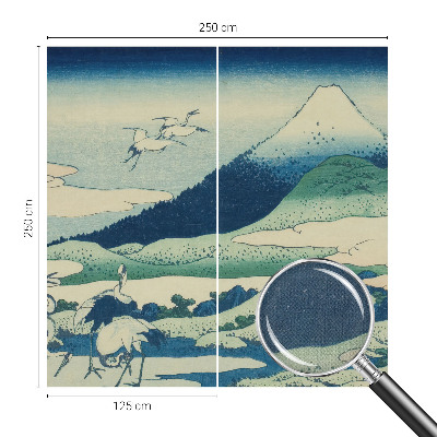 3D-Fototapete fürs Schlafzimmer Kräne und Berge