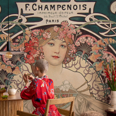 Selbstklebende Fototapete für die Wand Blumensymmetrie