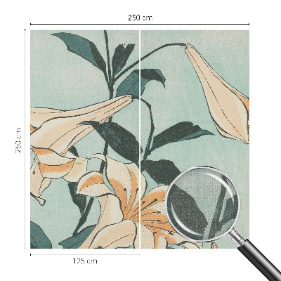 Fototapete in 3D-Optik Zarte Lilien