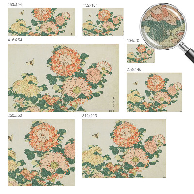 3D-Fototapete fürs Wohnzimmer Chrysanthemenblüten