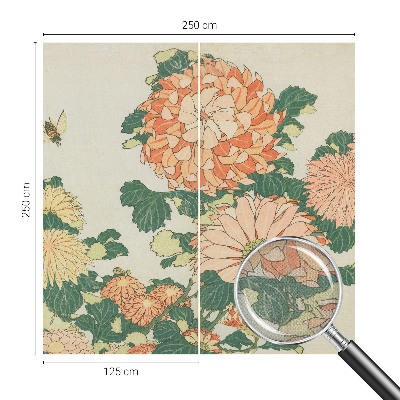 3D-Fototapete fürs Wohnzimmer Chrysanthemenblüten