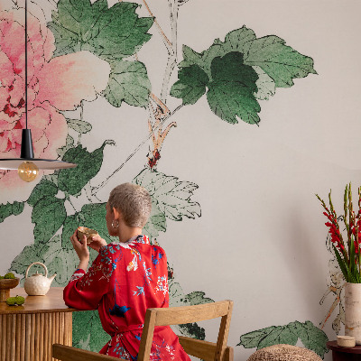 Motivtapete fürs Wohnzimmer Florale Subtilität