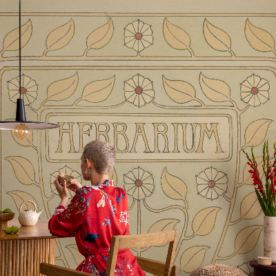 Hochwertige Bildtapete Pflanzenornament