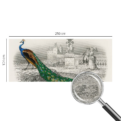 Selbstklebende Fototapete fürs Schlafzimmer Bunte Federn