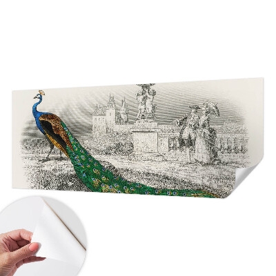 Selbstklebende Fototapete fürs Schlafzimmer Bunte Federn